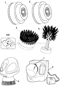 Page A Diagram and Parts List for PKS200G Type 1 Black and Decker Power Scrubber
